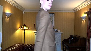 Naughty blonde femdom fetish hottie rams ass with strapon