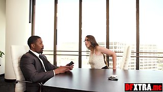 BIG BLACK PENIS boss butt fucking making love his exciting secretary