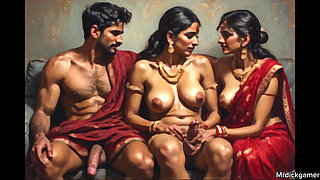 Sharing indian girl friend with my colleagues desi office sex threesome