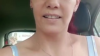 Compilation Public Cum Walk, Playing with Pussy in Bar, Flashing Tits in Public