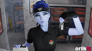 Pizzamaker Widowmaker Fuck with BBC Client 3D Overwatch Animation