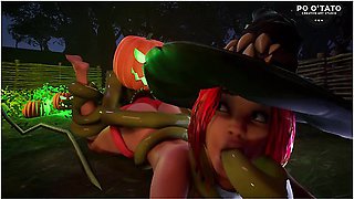 Monster Stable Spooky Season Special: Pumpkin Pickin Tentacles 3d Animated - Car Toon