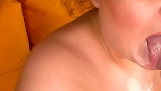 Dirty Cum-drenched MILF with Huge Tits Has Messy Fun