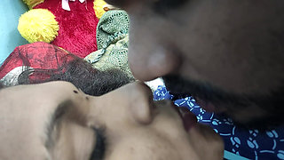 Nighty removal and hot romance with boobs press