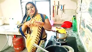 Desi Wife Hardcore Fucking with Annuakhil - Blowjob, Doggy Style, and Rough Sex in Kitchen