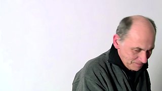 Old German housewife fucks after flirting with grandpa