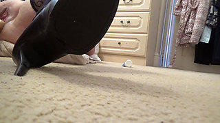 Shaved Cunt Machine-fucked Raw - Stockings & Heels Floor View POV