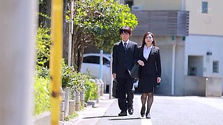 Sex starved Asian MILF gives no rest to stepson's cock