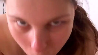 Young Amateur Wife Gives Amazing Eye-contact Blowjob POV