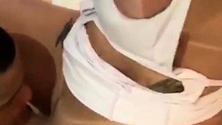 Beautiful amateur with big tits POV Blowjob