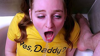 Amateur cute redhead blowjob