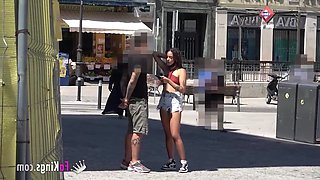 A young woman with dark hair embraces a dare and seeks out men for sexual encounters in public areas. She successfully