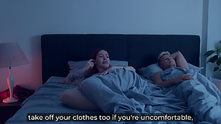 Step Mom Shares Step Son's Bed After Quarrel - Risky Hot Fuck!