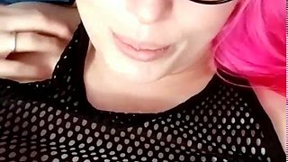 Big Boobed Blonde Masturbates With A Dildo In The Bathroom