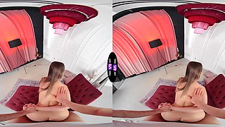 Redheaded Amalia, with huge knockers, goes wild in VR