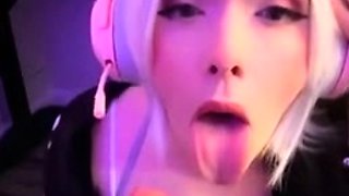 Josei Otoko Ahegao Blowjob With Dildo