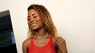 Petite black wannabe model casting fuck