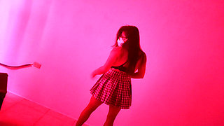 Bad Student!! Seducing My Teacher in Uniform on a Live Video Call