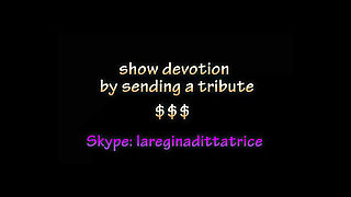 Wild femdom chick kicking his face hard