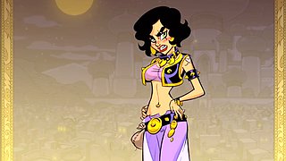 Goddess trainer gives a demonstration of herself