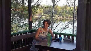 KristinaSlut Outdoor Flashing - Wet Pussy in Skirt Solo Public Nudity