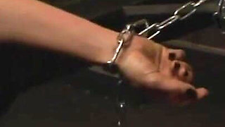 Bondage wax play candle dripping slaves
