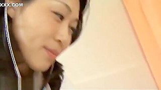 asian nurse get anal dp from two cock and cum in mouth