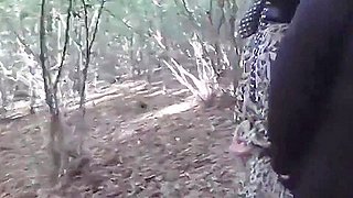 Slut wife in forest gangbaned in forest