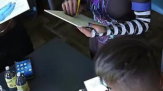 Taboo University #03 - Chem Class with Beatiful Black 18yo and Blue Haired Emo