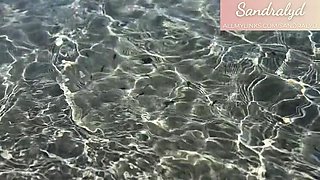 Spanish Teen Sandralydx Teases Her Wet Pussy on Beach Outdoor POV