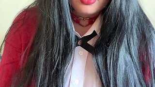 Amateur striptease and Solo masturbation