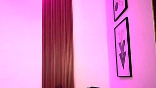 Hot Webcam Brunette in Stockings Masturbates with a Dildo