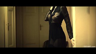 Redhead milf in stockings