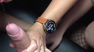 Nympho Nora and Lina Mila Collecting the Cum for Their Yummy Beverage