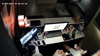 Naughty amateur Korean babe sucking cock on hidden cam