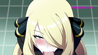 Cynthia's Victory Lap: A Champion's Humiliation - Blowjob Time - ( Hentai Parody )