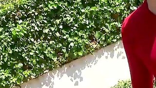 Redhead teen Noa with big tits gives a deep blowjob and fucks by the pool - Premium!