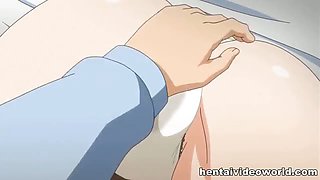 Anime school girl in stockings fucked