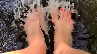Maitresse Madelines solo foot fetish POV