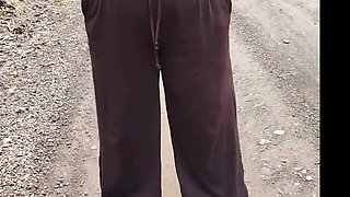 Stepmom in Transparent T-shirt Showing off in Public