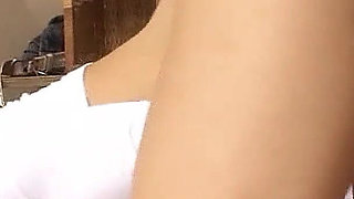 Stepbrother fucks cute skinny teen with shaved pussy and gives her cumshot