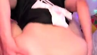 Neko Dino Nuggiess Rides Dildo In Maid Costume