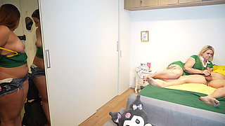 The Stepmother-in-law Teaches Her Stepson-in-law How to Have Sex. Her Stepdaughter Arrives at That Moment and Becomes Very Arous