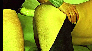 Femdom Wife Pegging Husband with Big Dildo and Very Deep