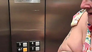 Naughty Elevator Ride Will She Get Caught?