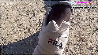 Part2 Fila Destrudor Shoeplay Nylon Feet And Crush Trample Trailer Sneaker Girl Feet