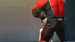 Alien monster fucks hard a young blonde in the sci-fi lab