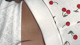 Step Sis Seduce Me with Her Big Ass in My Bed and I Start Jerking off Behind Her but She Caught Me!