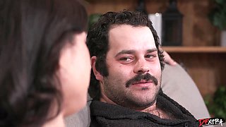 Asian Wifey Gets Dominated with A BBC In Front of A Hubby