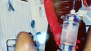 Amateur handjob POV clip that ends with a messy cumshot